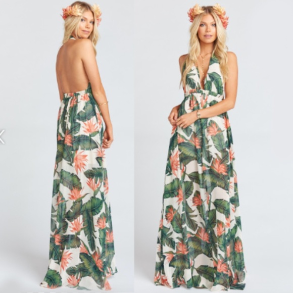 Show Me Your MuMu Dresses & Skirts - NWT LUNA HALTER DRESS ~ PARADISE FOUND XL